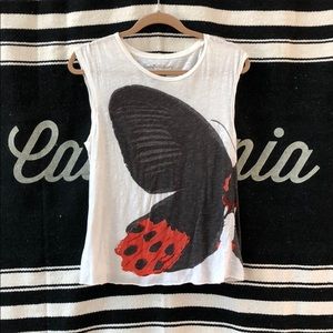 ZADIG & VOLTAIRE Sleeveless Butterfly T Shirt
